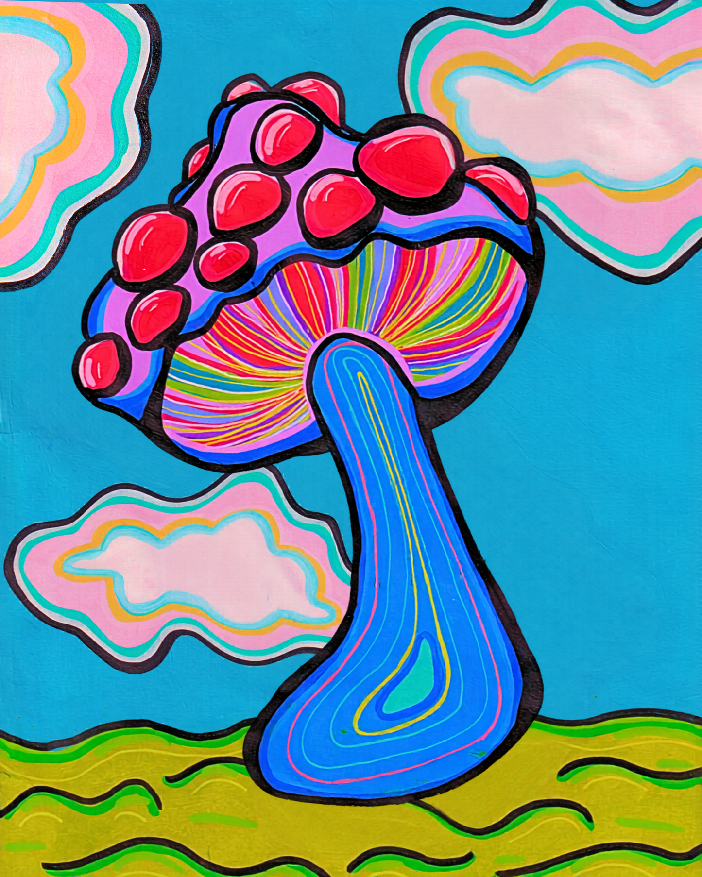 “A Magical Aftershroom”  Premium Wood Framed Matte Poster 20x25 cm / 8x10″
